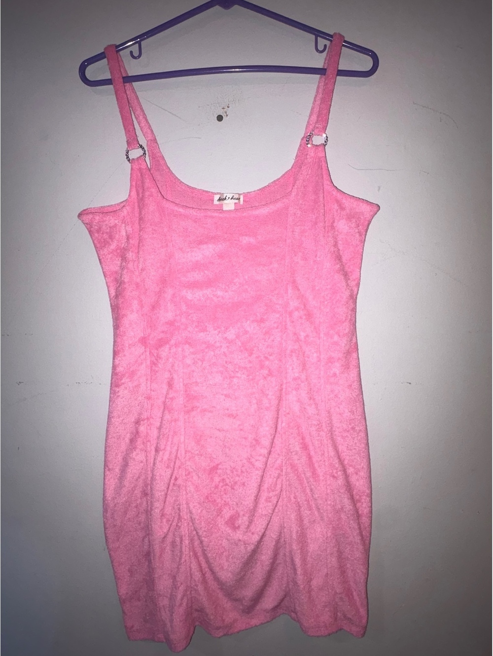 Cute Pink Terry Cloth Slip Dress by Derek Heart - Size Small